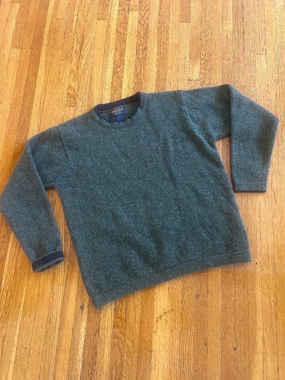 Woolrich Dark Moss Green Wool Blend Pullover Sweater - Men's Medium